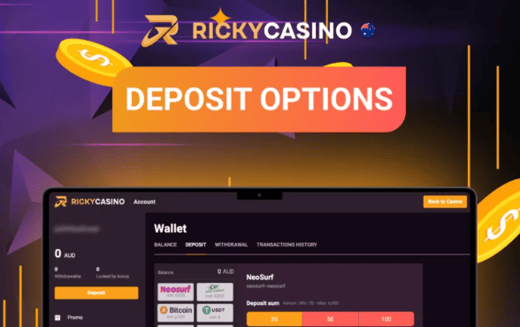 Payments & Withdrawal Ricky Casino